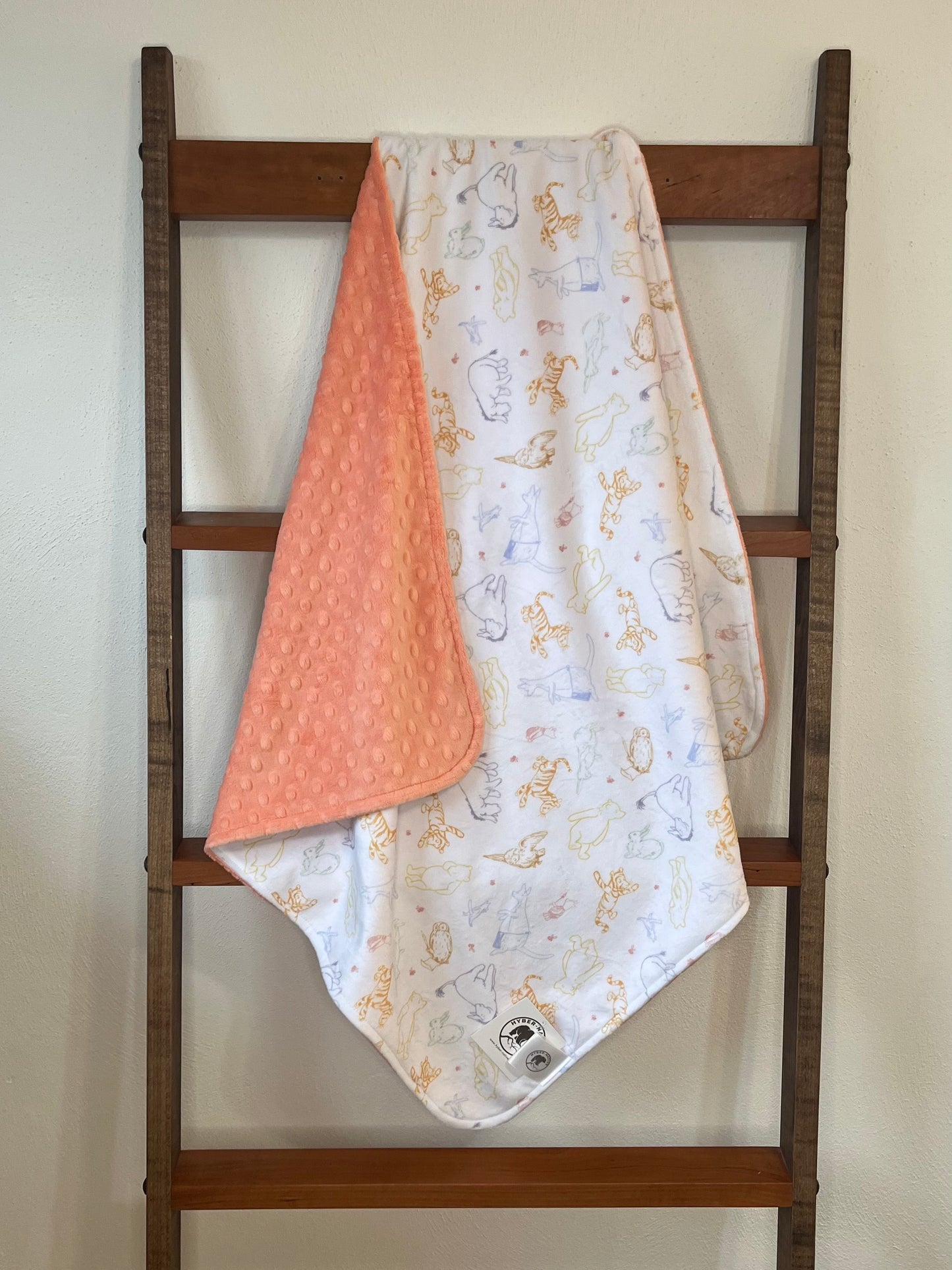 Classic Pooh Storybook Friends (Orange) Receiving Blanket