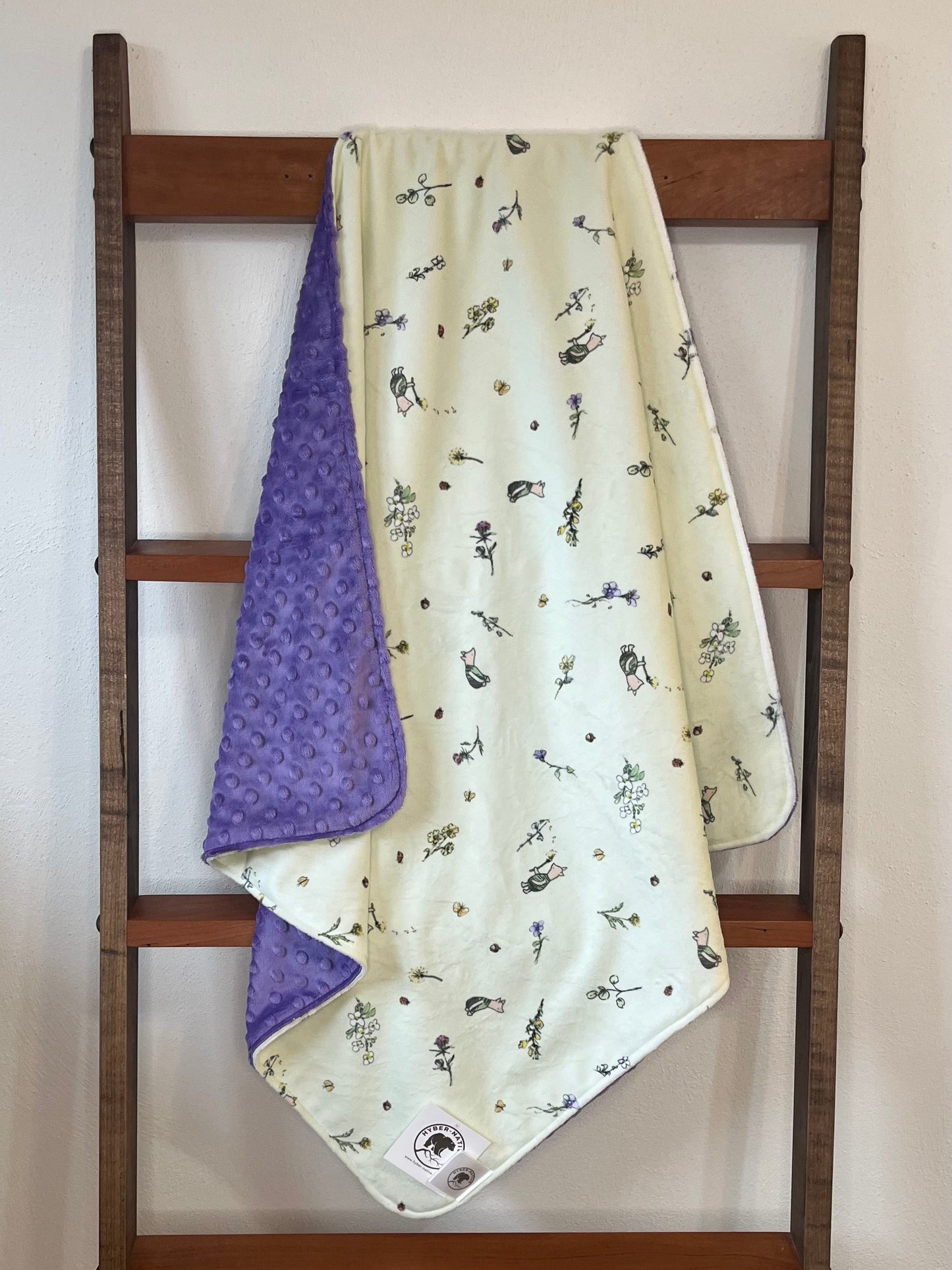 Classic Pooh Piglet's Meadow (Purple) Receiving Blanket