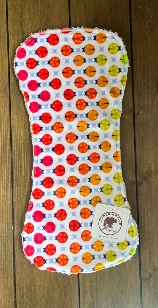 Painted Ladies Glow Burp Cloth