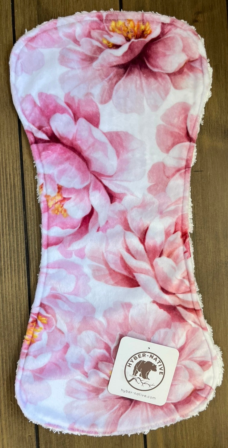 Pinky Peony Burp Cloth