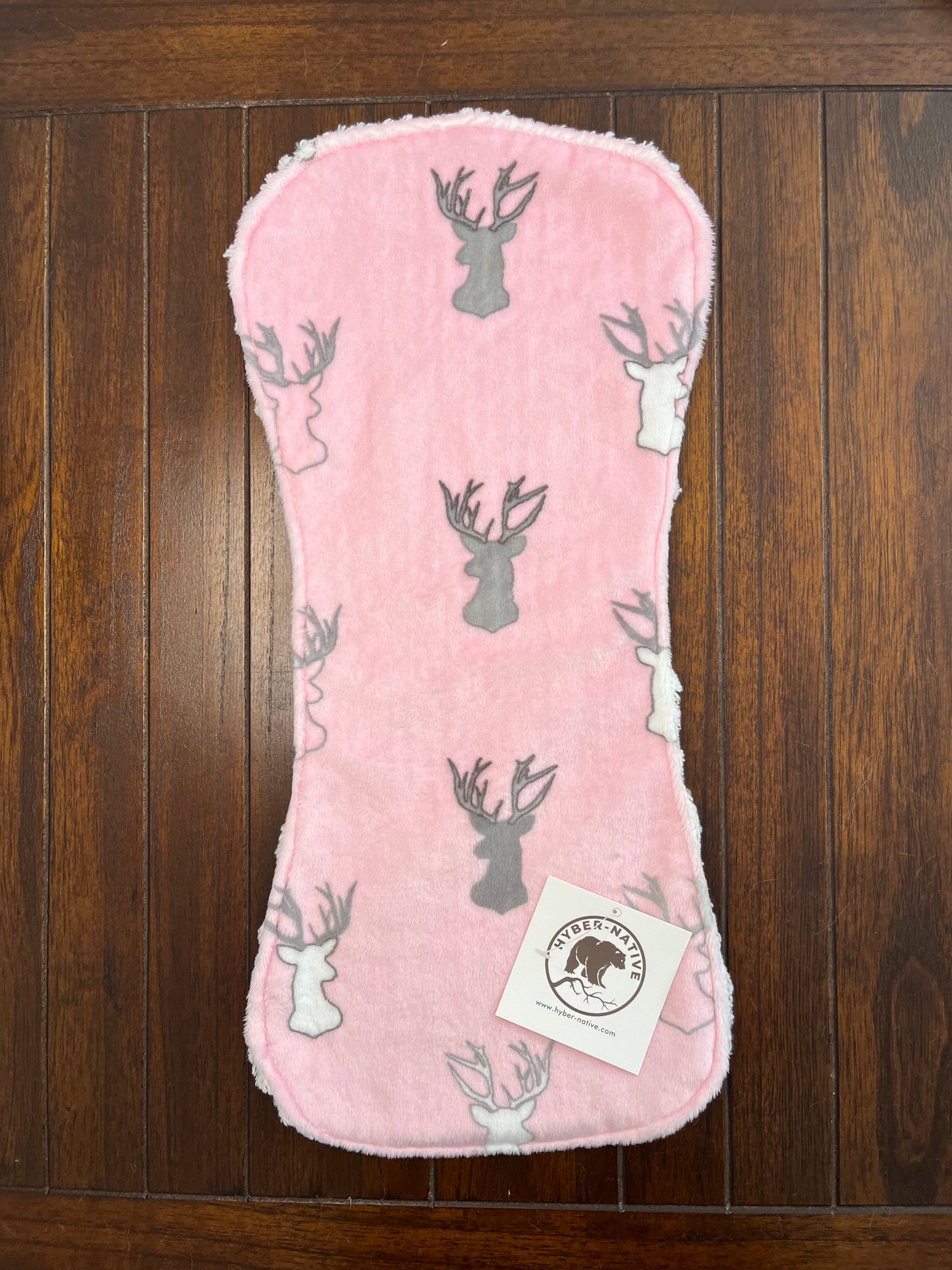 Pink Stag Burp Cloth