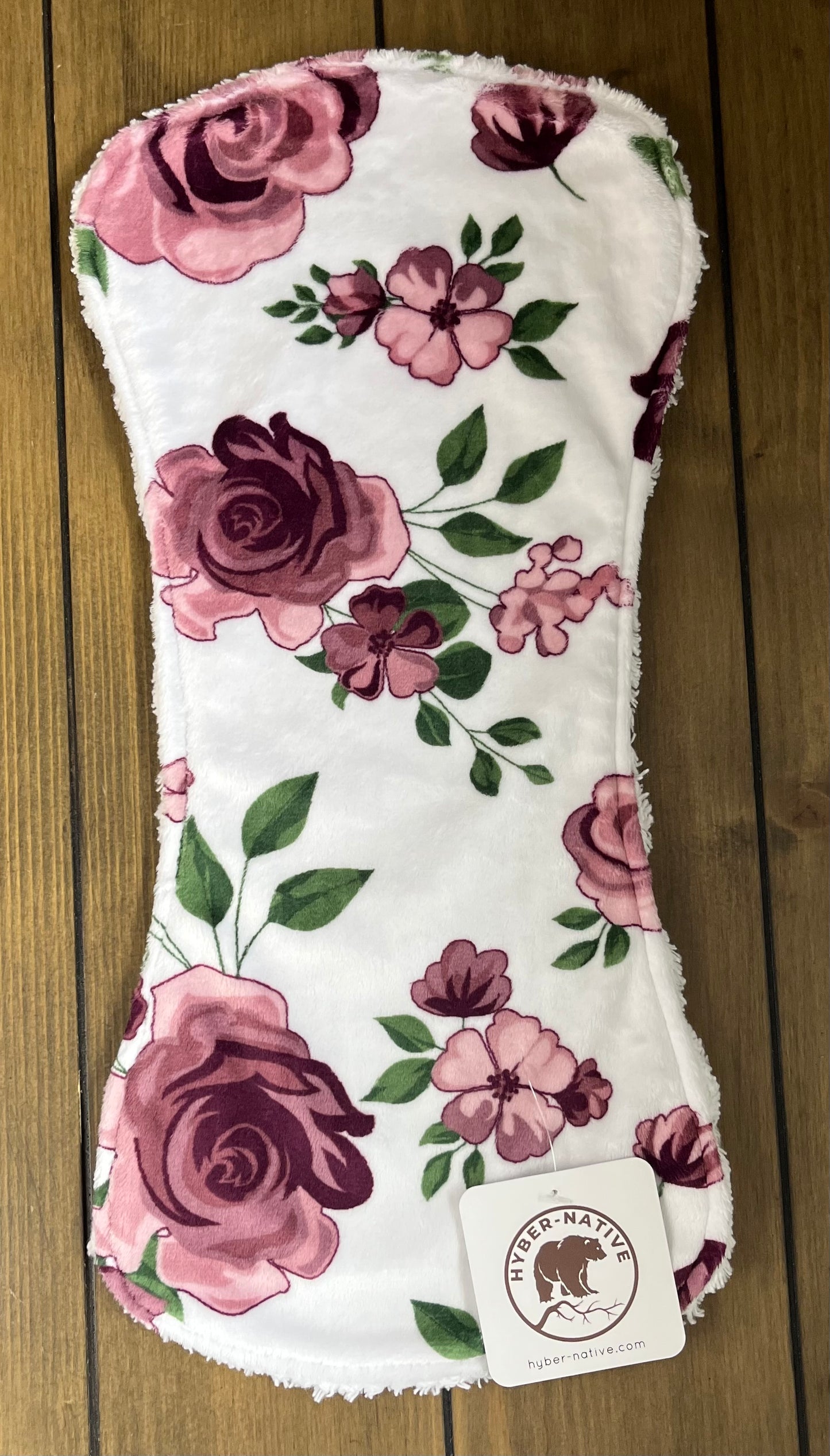 Plumwine Roses Burp Cloth