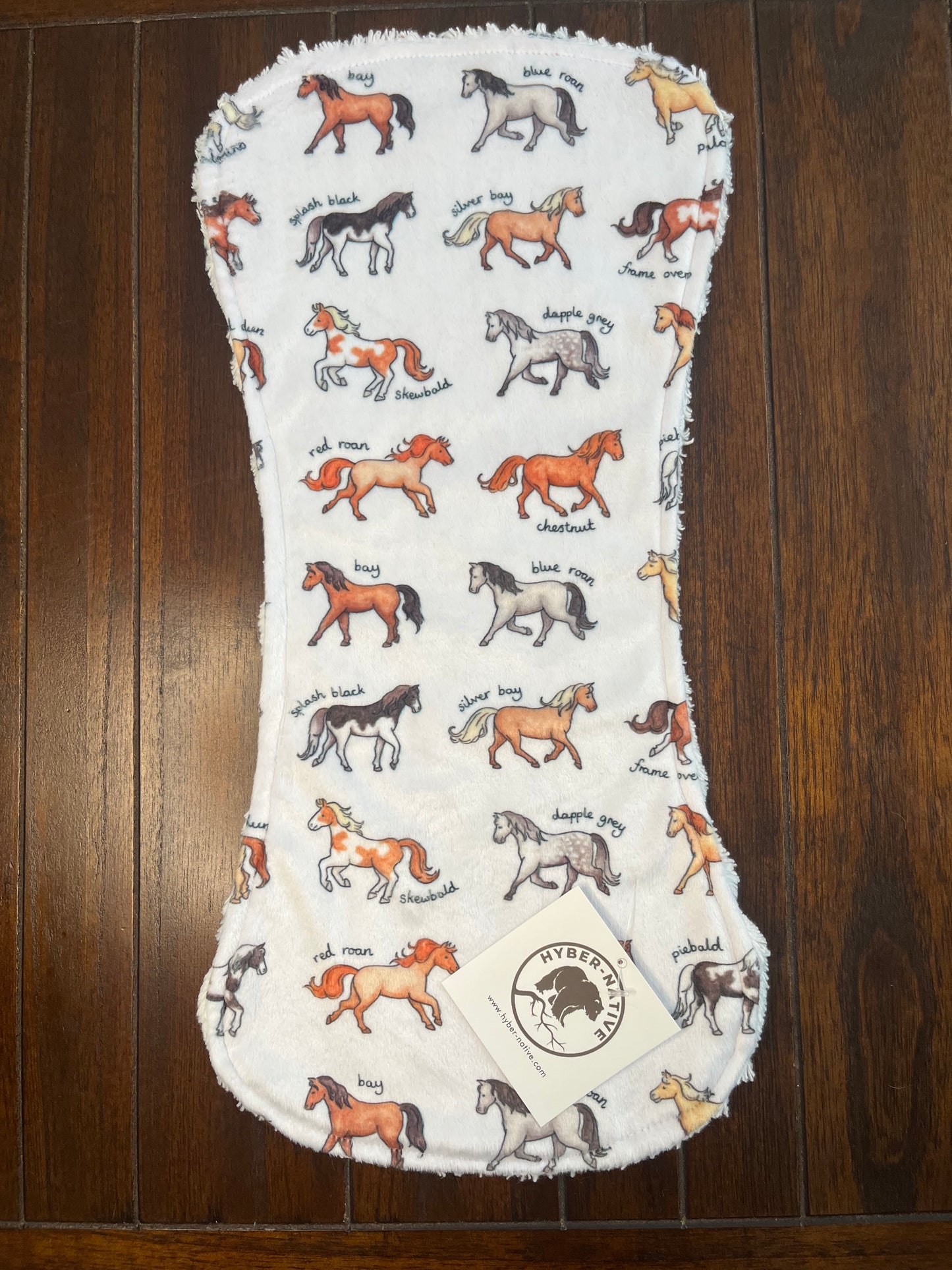 Ponies Burp Cloth