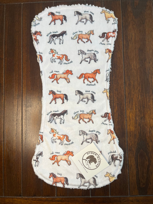 Hyber-Native Ponies Burp Cloth