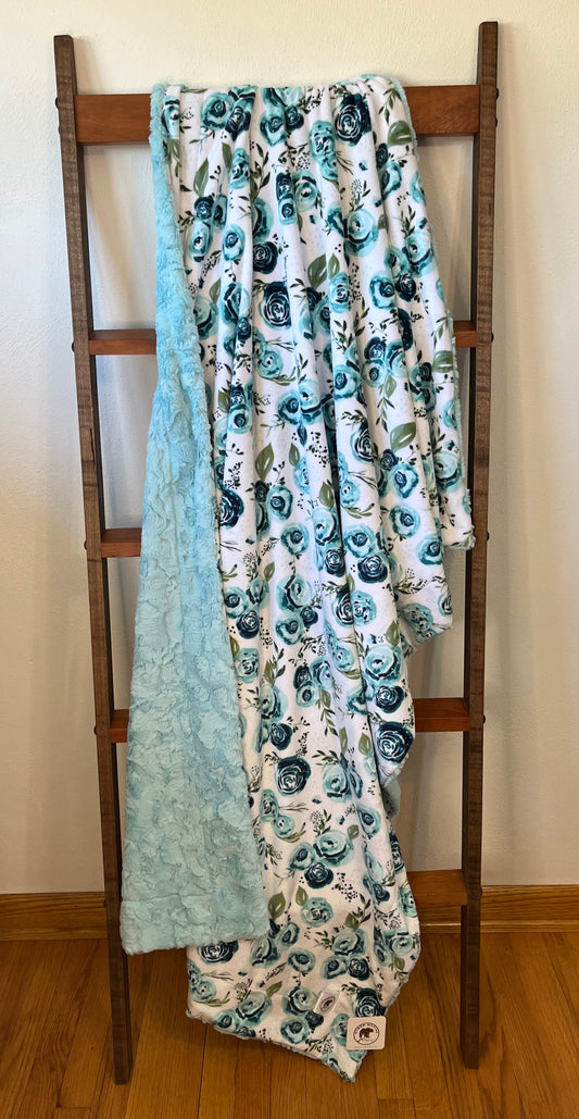 Rosie Teal/Aqua Alex Travel Throw