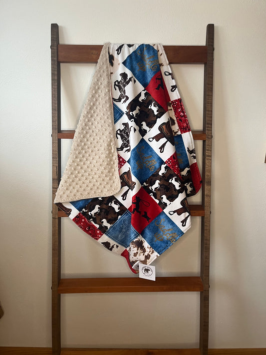Hyber-Native Saddle Up Receiving Blanket
