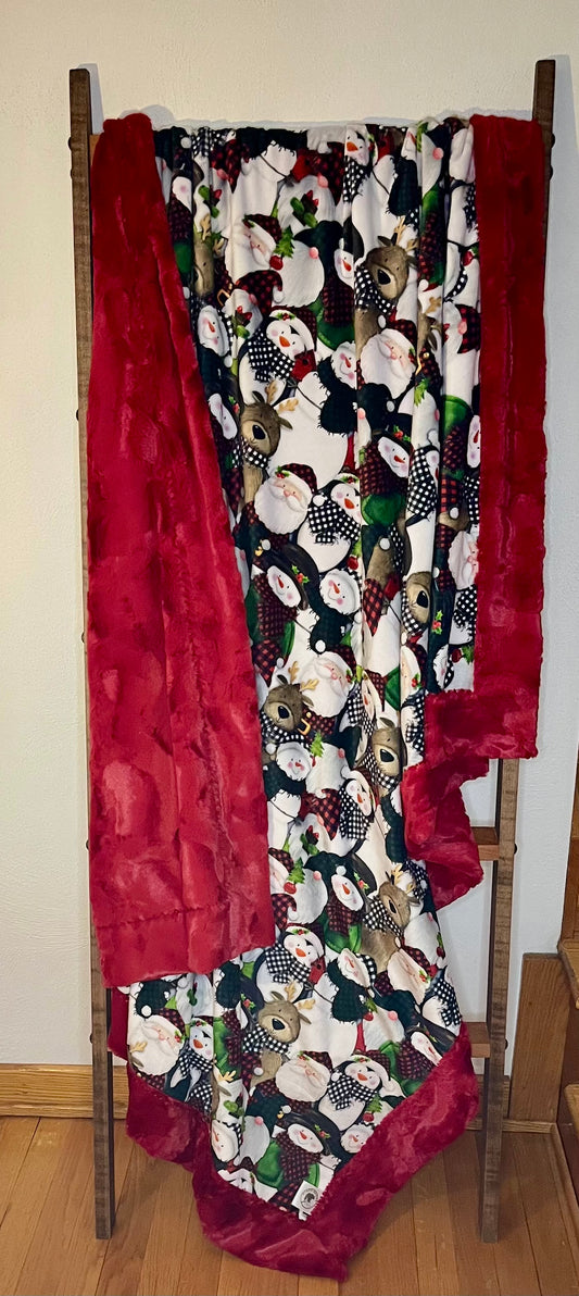 Snowmies/Cardinal Hide Adult Throw