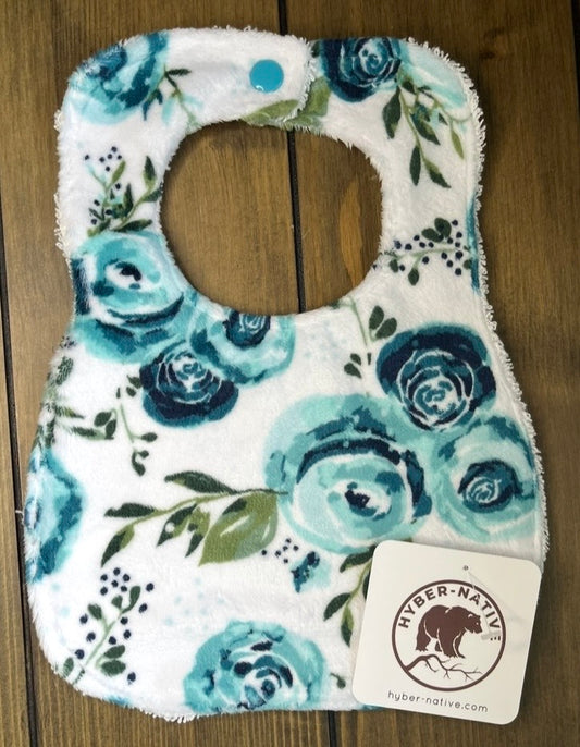 Teal Roses Bib