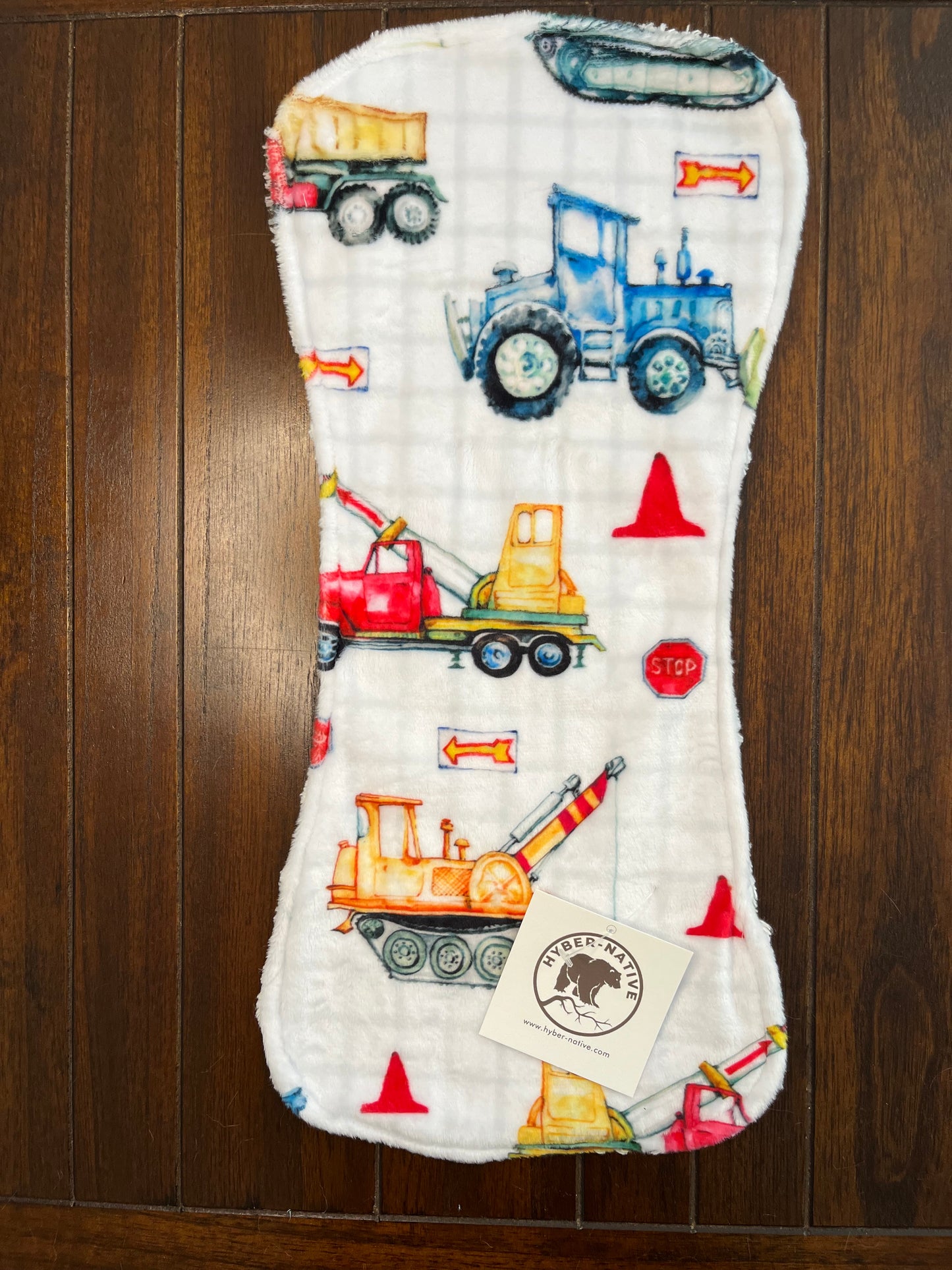 Hyber-Native Under Construction Burp Cloth