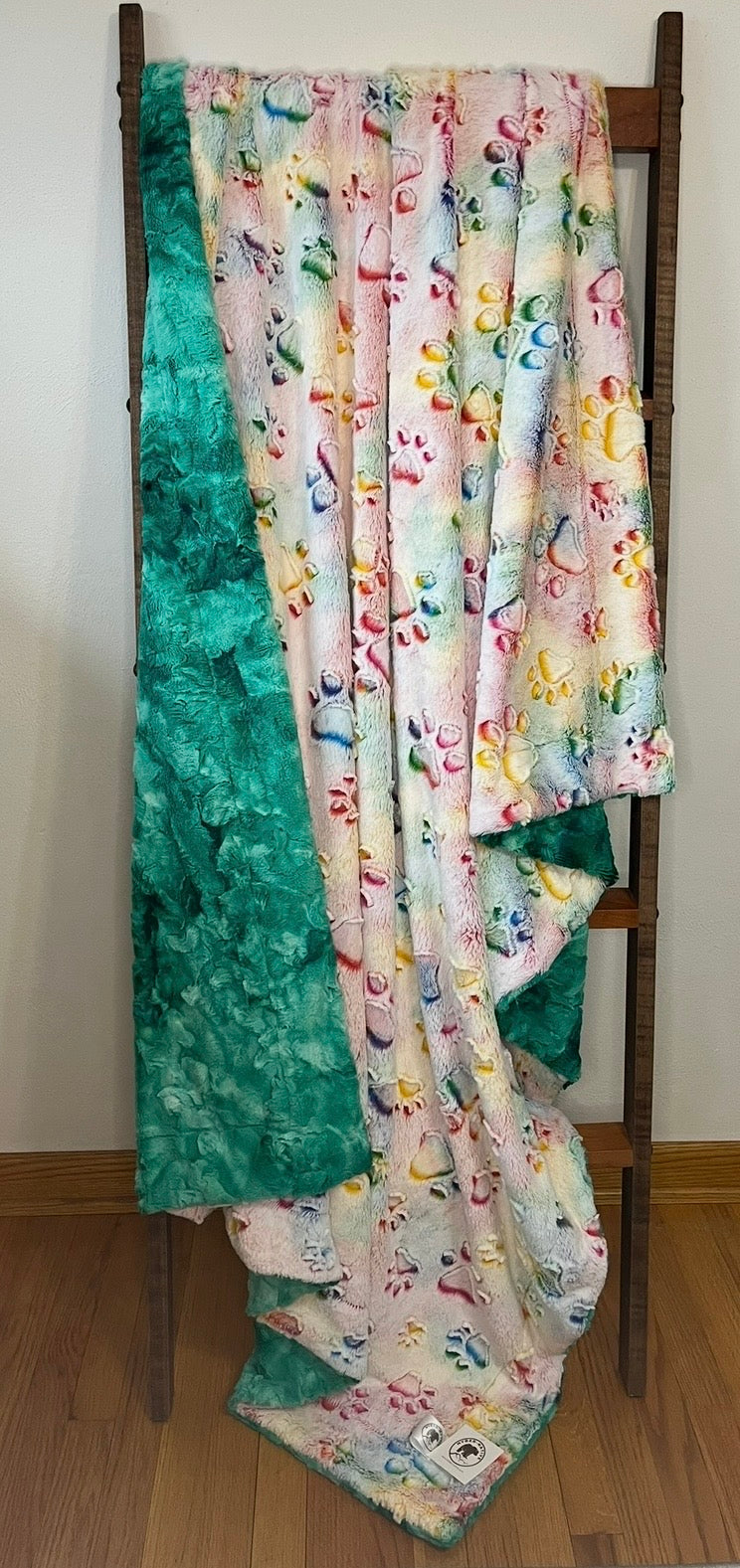 Vibrant Prism Paws/Seafoam Galaxy Summit Throw