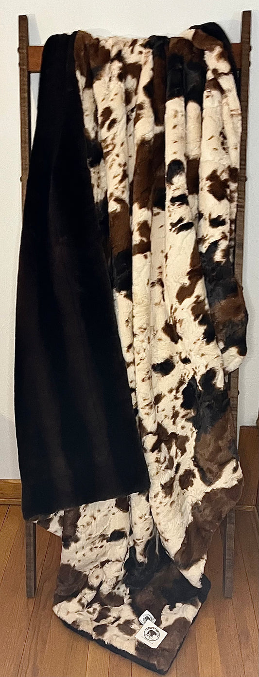 Wild Pony Ivory Brown/Denver Black Coffee Summit Throw