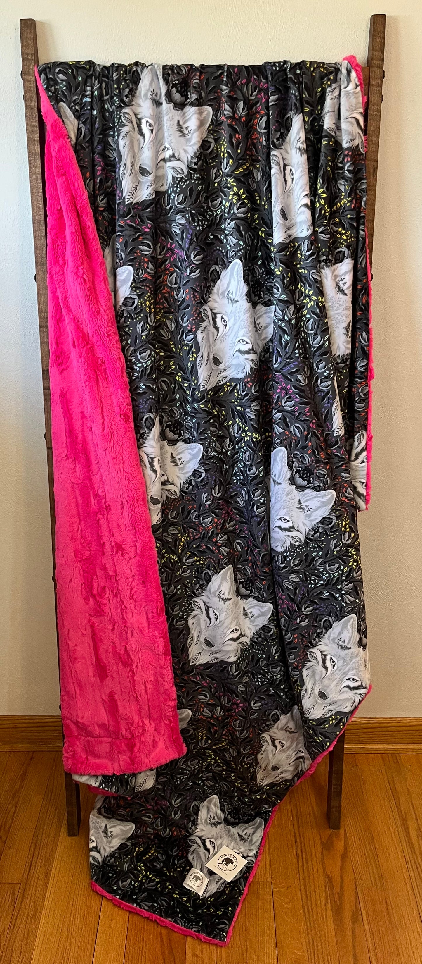 Wolf of Pink Street/Think Pink Willow Summit Throw