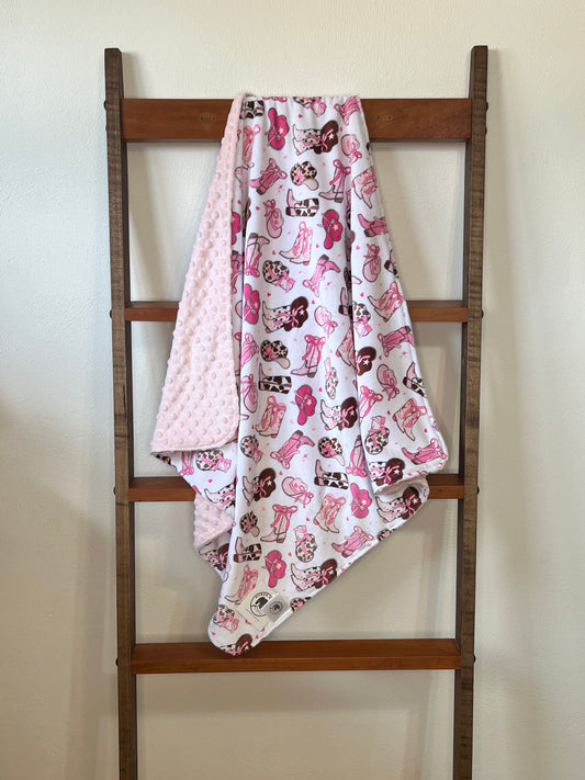 Fancy Boots Receiving Blanket