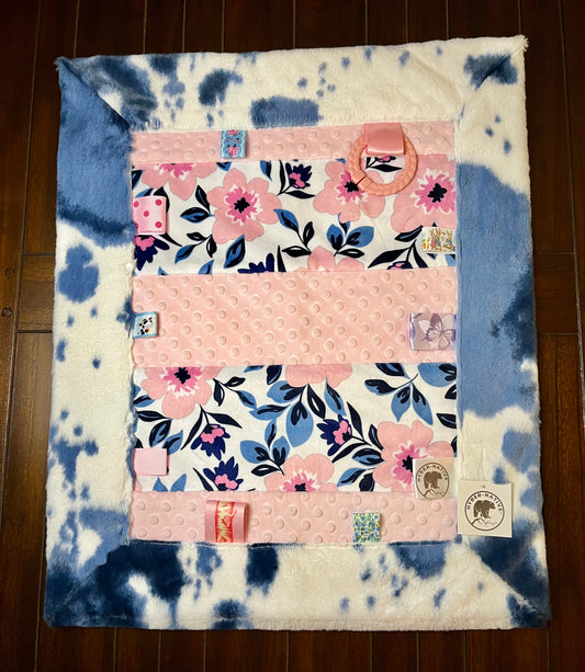 Pink & Blue Posies Cubtag