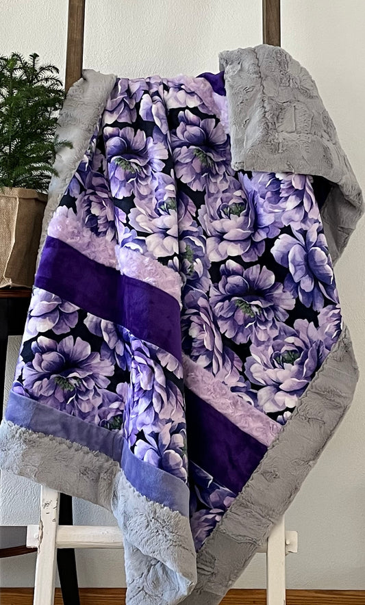 Hyber-Native Violet Fields Crib Blanket