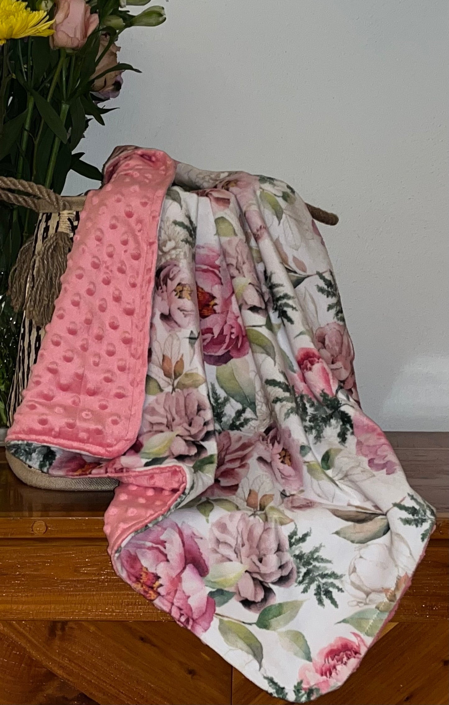 Hyber-Native Rosey Pink Receiving Blanket