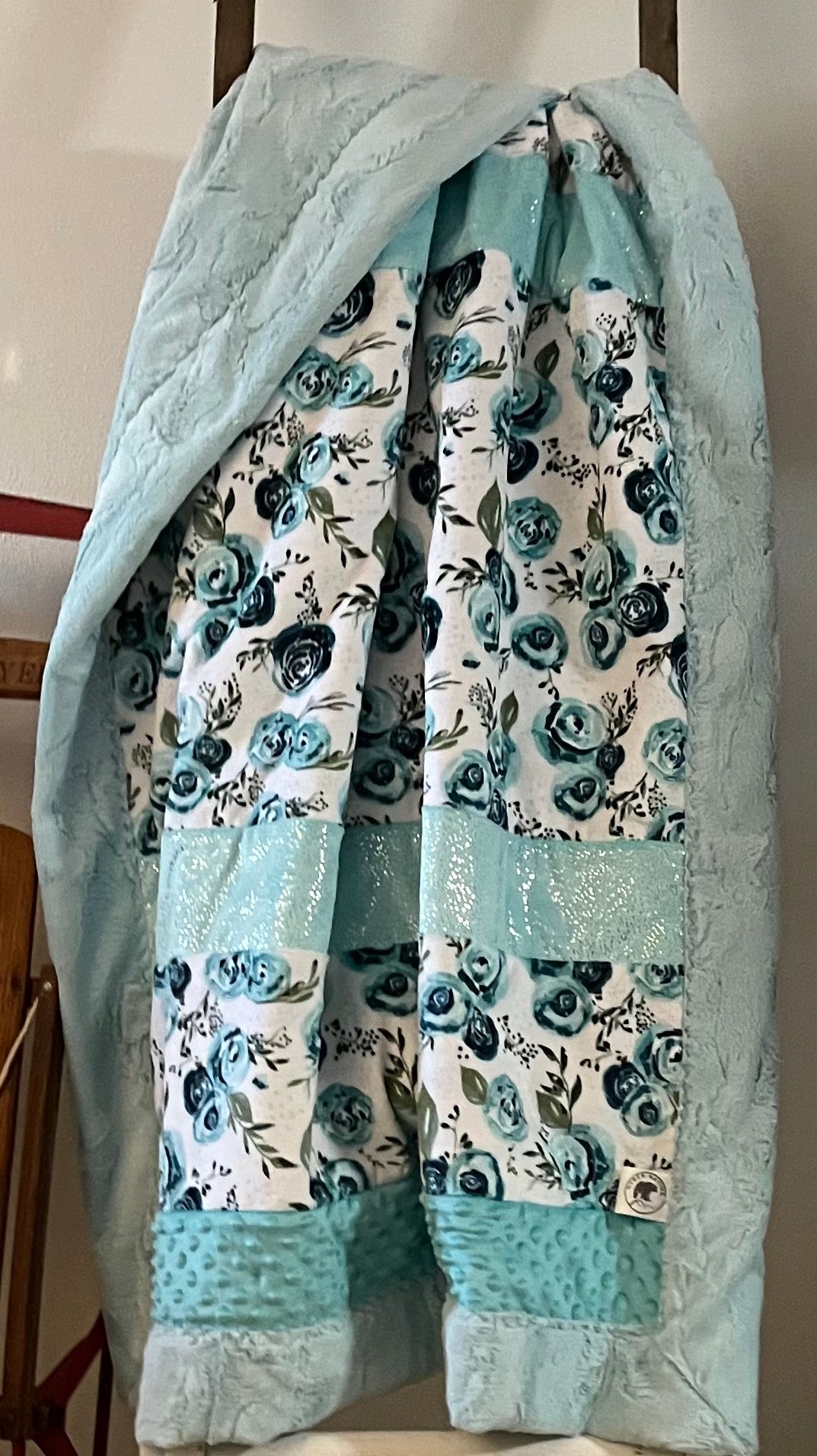 Hyber-Native Teal Roses Youth Throw