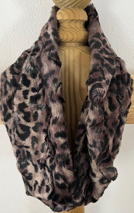 Bobcat Taupe & Black Infinity Scarf